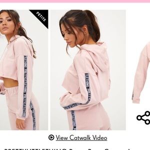 Pretty little thing cropped hoodie